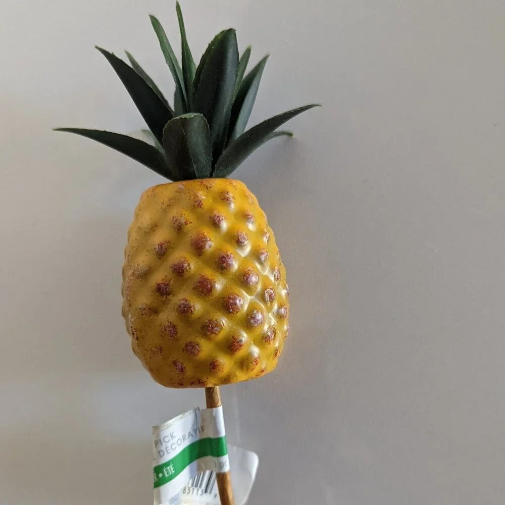 NWT Pineapple Plant Pick Tropical Outdoor Summer Home Decor Michael's Ashland